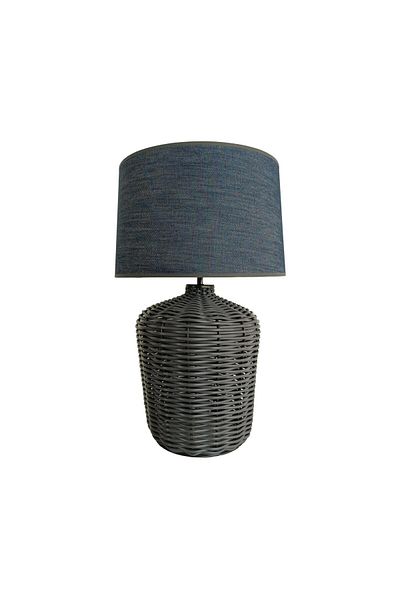 Bahar Aydınlatma Anthracite Luty Plastic Rattan Lampshade