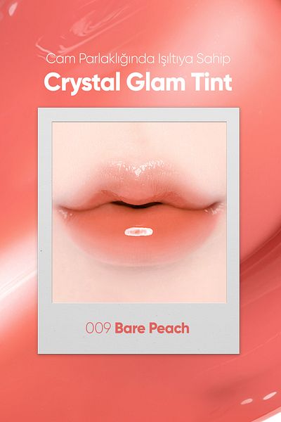 CLIO Clio Crystal Glam Tint - Adhesiveness, Non-Giving, Intense Shining (09 Bare Peach)