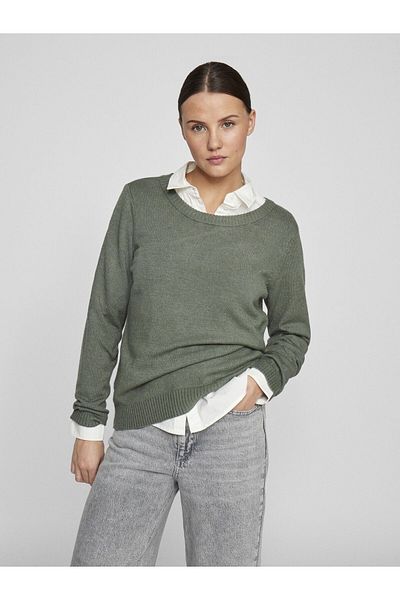 VILA Strickpullover Rundhalsausschnitt