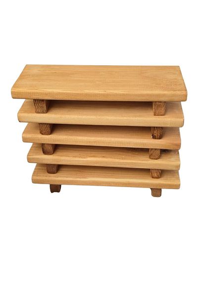 BERENKO Oil Pot, Soap Holder, Presentation Holder Multipurpose Wooden Kitchen and Bathroom Organizer Decorative (Row Tree)