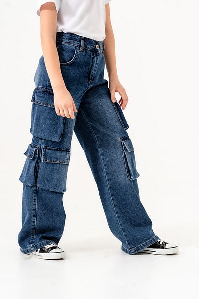 Cemix Girl's Multi-Pocket Jeans