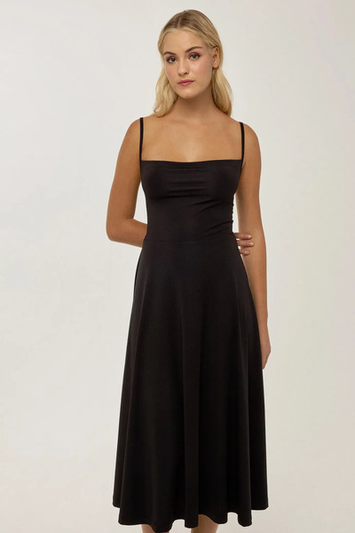 Hiccup Straight Cut Strap Maxi Dress