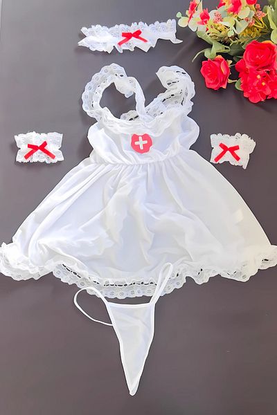 Tina Wear 50847 Зестра и костюм Изискано бяло бельо за нощница за специални поводи