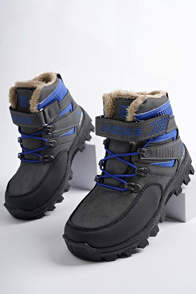 MUGGO Παιδικές μπότες Duck Guaranteed Cold Resistant Fur Velcro and Elastic