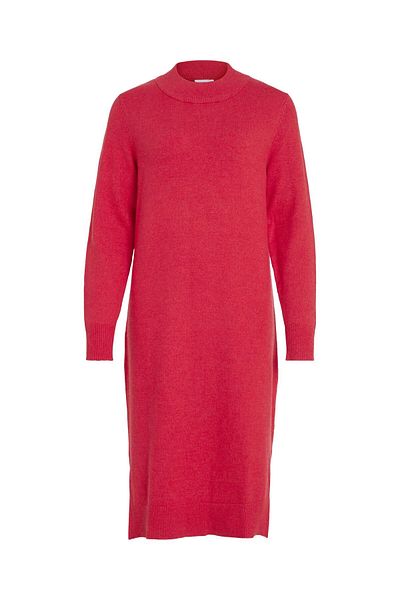 VILA Kleid in knielangem langärmeligem Rundhalsausschnitt