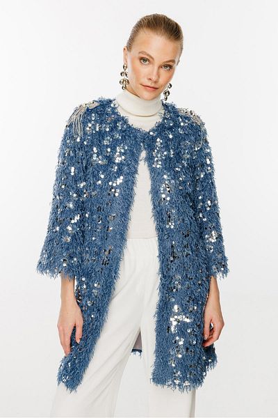Ghisa Blue Epaulette Detailed Cap