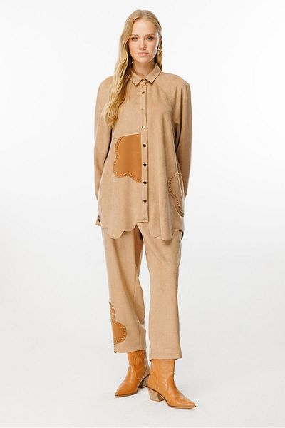 Ghisa Camel Color Staple Detailed Set