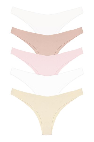 Cottonhill Basic nicht abfärbende Brazilian-Slips im 5er-Pack mit Laserschnitt
