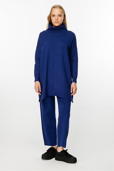 Ghisa Light Navy Turtleneck Knitwear Set