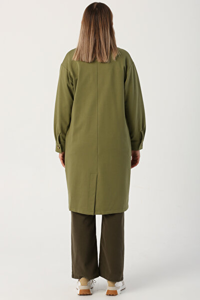 ALLDAY Відкритий піджак на ґудзиках хакі комфортного крою Orme