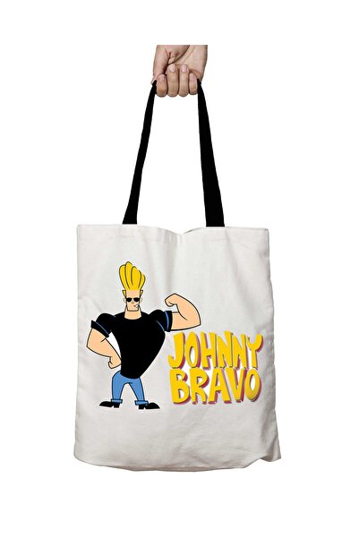 ART HEDİYE حقيبة كتف مدرسية حديثة قابلة للغسل من جوني برافو بمقبض أسود