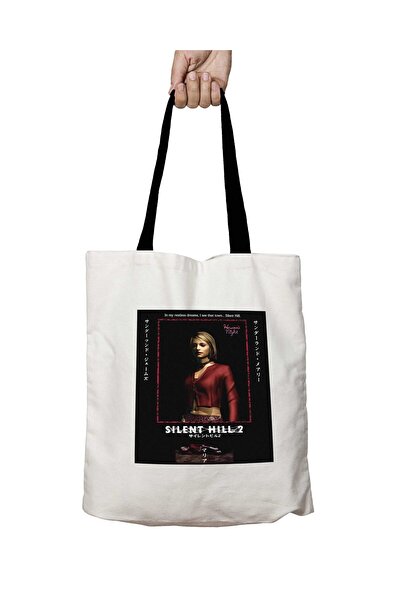 ART HEDİYE Silent Hill 2 Washable School Shoulder Bag with Black Handles