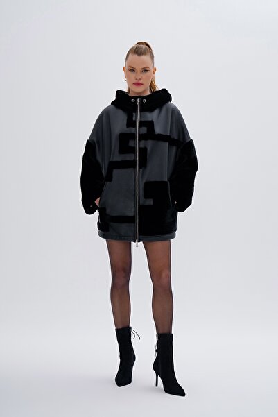 Valmenti Kadın Kürk Siyah Mont