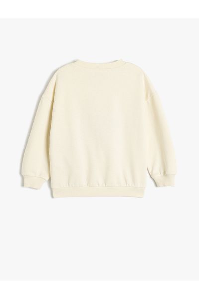 Koton Sweatshirt Car Printed Long Sleeve Crew Neck