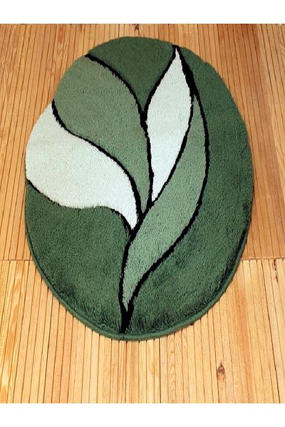 Moda Dekor Covoraș de baie acrilic Blatt Green 80x80 Decupe