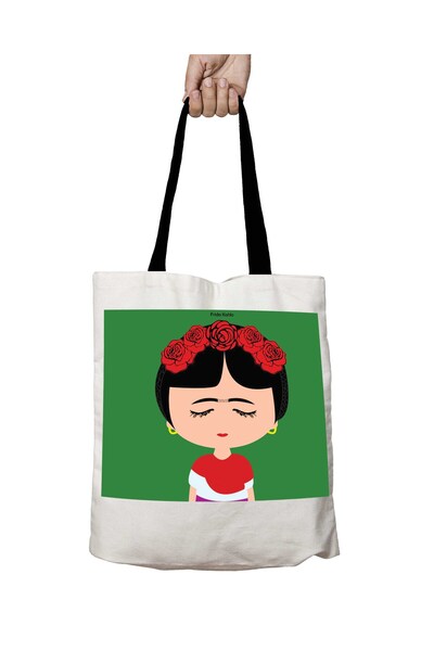 ART HEDİYE Fk Anime Washable School Shoulder Bag with Black Handles