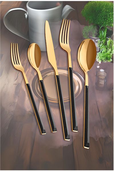 Neva Bitter Gold 30 Piece SpooN kNife Set - N3267