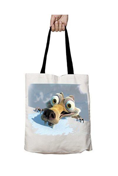 ART HEDİYE حقيبة كتف مدرسية قابلة للغسل على شكل سنجاب من العصر الجليدي بمقبض ...