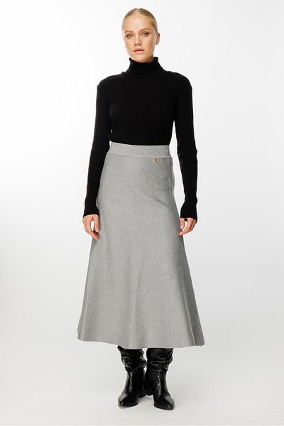Ghisa Gray Knitwear Skirt