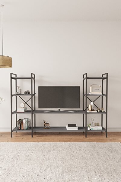 Mobitopya Antrasit Nilamu Antrasit Tv Ünitesi 200*135*30 Cm