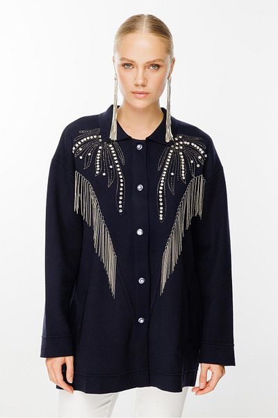 Ghisa Navy Blue Knitwear Cardigan