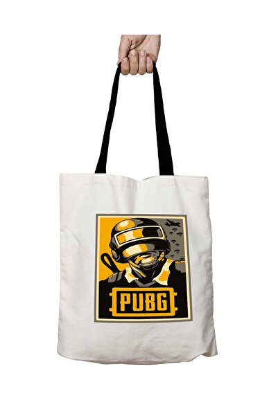ART HEDİYE Black Handle Pubg Game Poster Washable School Shoulder Bag