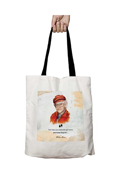 ART HEDİYE Чорна сумка з ручками ATTİLA İLHAN Mevsimi Boşver, що можна прати,...