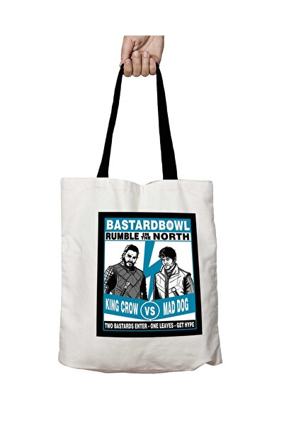 ART HEDİYE Black Handle Rumble in the North King Crow Vs Mad Dog Washable School Shoulder Bag