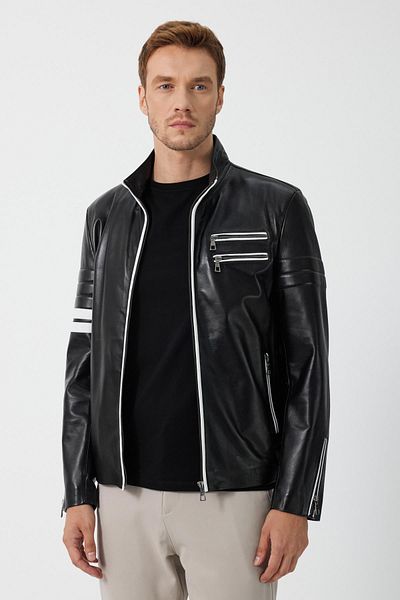 Deri Company Johan Black Leather Coat