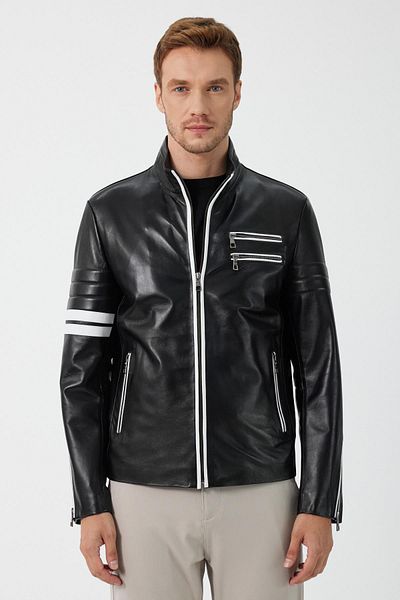 Deri Company Johan Black Leather Coat