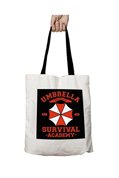 ART HEDİYE حقيبة كتف مدرسية قابلة للغسل بمقبض أسود من Umbrella Survival Acade...