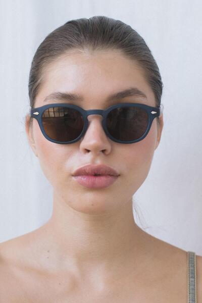 Bilge Karga Ryan Matt Navy Brown Sunglasses