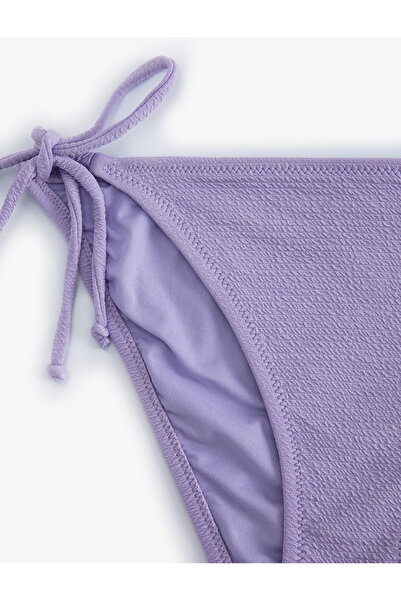 Koton Textured String Bikini Bottom - Side Tied, Regular Waist