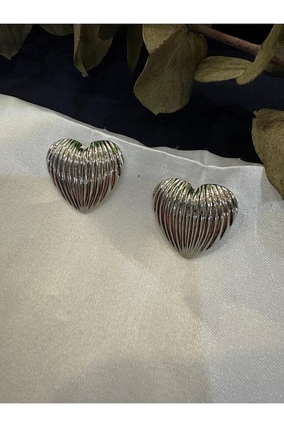 HERA Striped Heart Earrings