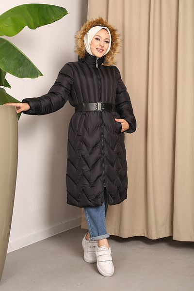 İmajButik Μαύρο μπουφάν με κουκούλα