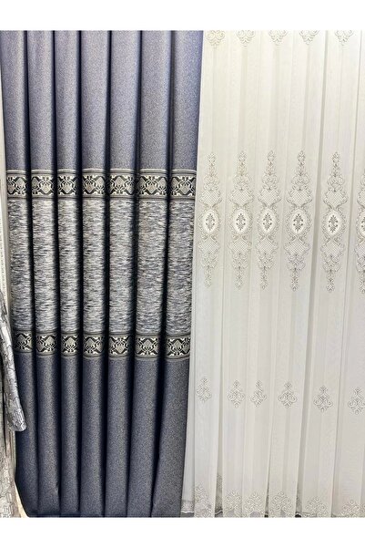 NİVEMESHOME Nivemeshome Likya Ft632120 V-502 - 1/3 perdea de fundal pliată fr...