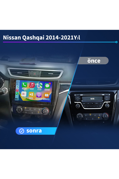 Dobest Nissan Qashqai(2014-2021)Kablosuz Carplay/Navigasyon/gps/Geri vites ar...