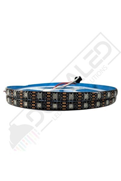 DORA LED 5V Adreslenebilir IP65 WS2812B ARGB Pixel Şerit Led Metrede 60Led (5 Metre)