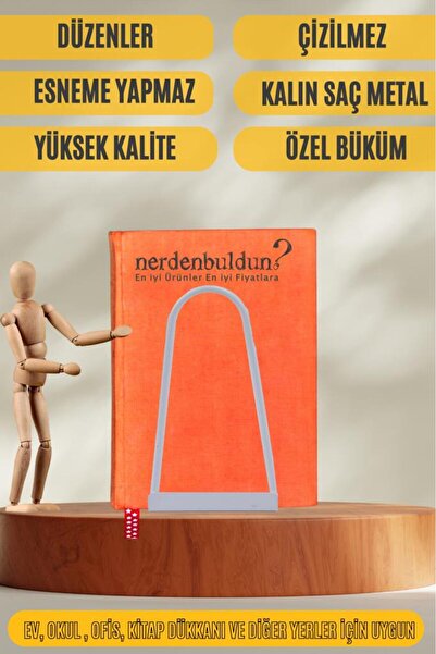 Deer Home Одинарний білий органайзер для столу, нековзний декоративний підставка для книг, офісний декоративний металевий тримач для книг