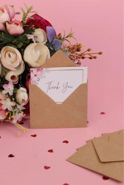 Pera İstanbul 25 Pieces Kraft Colored Small Envelopes 7x9