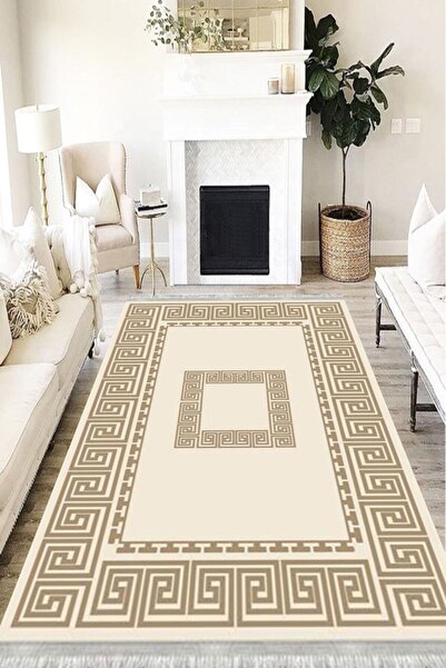 MOTTO HALI Klasik Eko Punto Kaymaz Tabanlı Yıkanabilir Antibakteriyel Dijital...