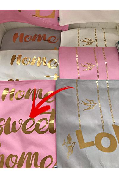 PEKİBU GILDED CASE HOME SWEET HOME PINK