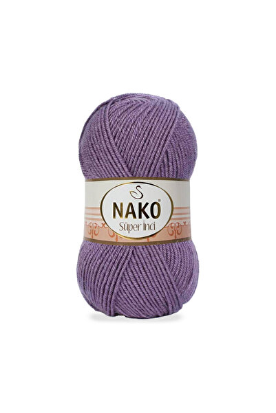NAKO Süper Inci Yünlü El Örgü Ipi Renk Kodu: 6684 Açık Mürdüm