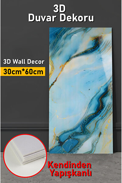 kutuTR 30x60 Modern Dekor Ürünü  Kendinden Yapışkanlı Duvar Fayans İçin 3D 10...