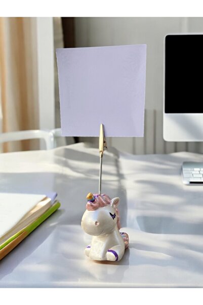 Perazayn Sevimli Sedef Unicorn Fotoğraf Not Tuacağı Hediyelik Not Tutucu
