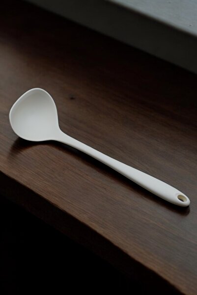 Dore Voir Cream Colored Silicone Soup Ladle - 29.5 CM Special Series