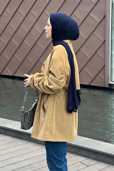 lamelif سترة الجمل - أكمام برباط وأكمام بسحاب