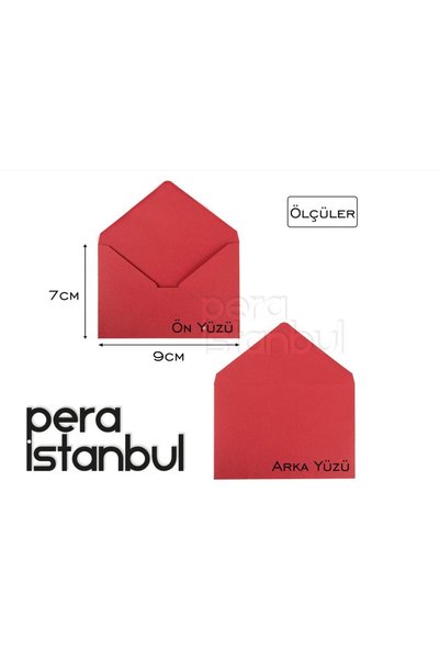Pera İstanbul Colorful Small Envelope 7X9 cm Pack of 100 Gift Birthday Wishes Envelope