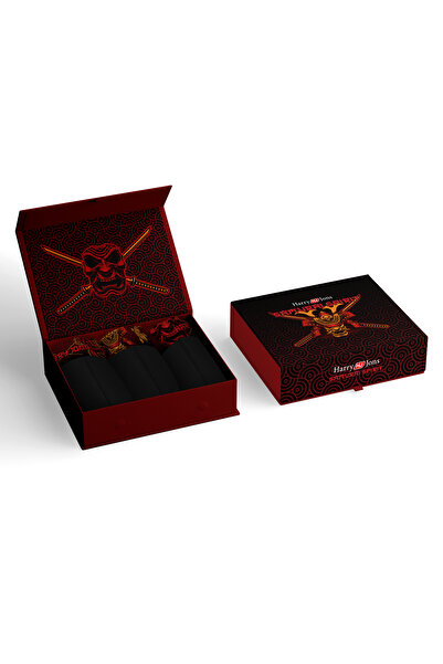 Harry Jons Samurai Premium Kutulu 3 Adet Erkek Boxer Hediyelik Kutu
