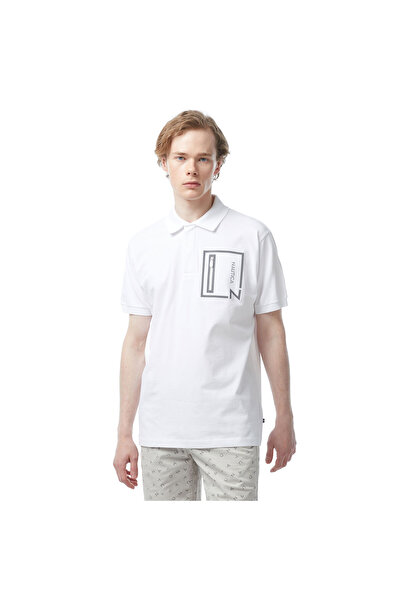 Nautica Erkek Beyaz Classic Fit Kısa Kollu Polo Yaka T-shirt